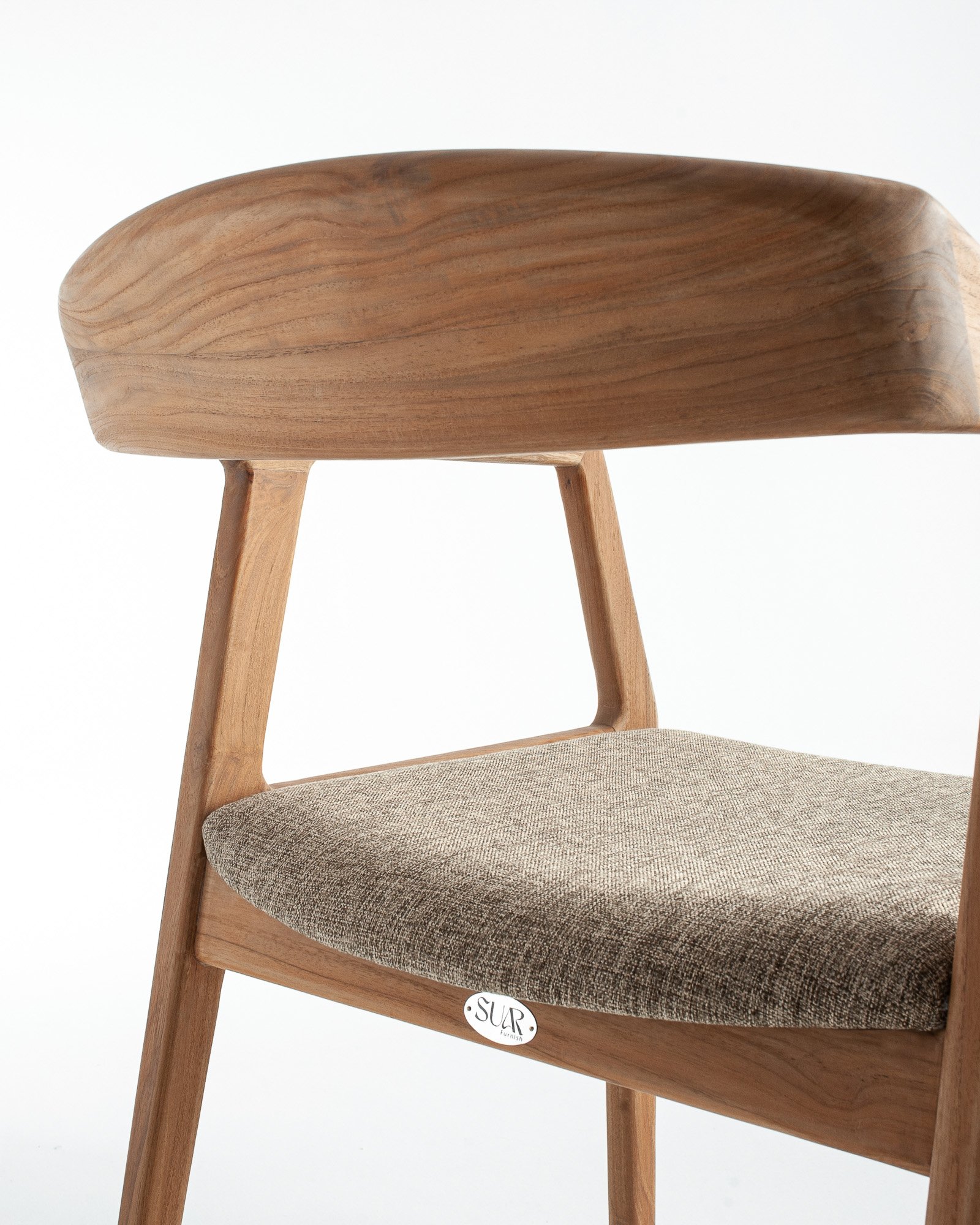 HENDRY DINING ARM CHAIR/ WALNUT/NATURAL Thumbnail